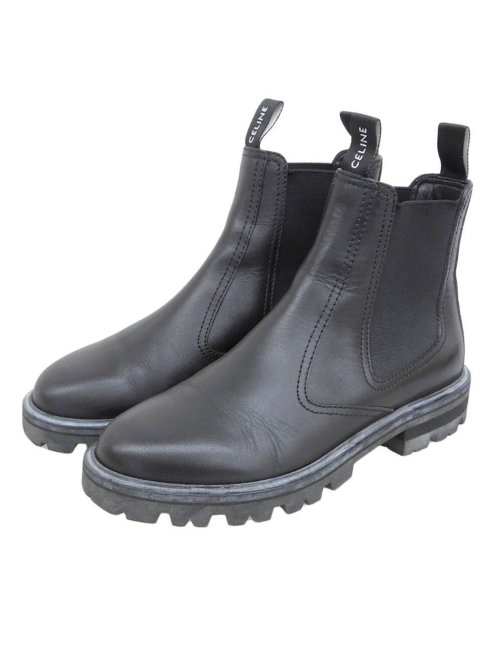 Celine Margaret Chelsea Boots Side Gore Shoes Black